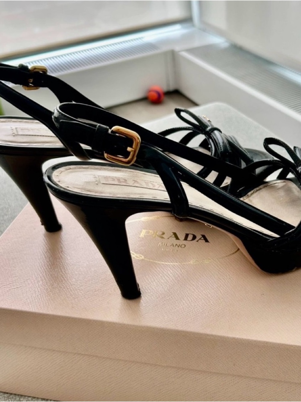 Prada Black Heels with Bow Detail - Picture 3 of 4